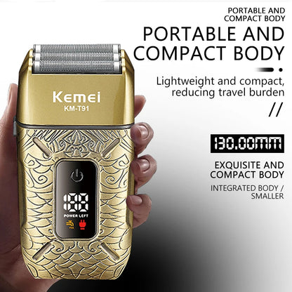 Kemei Electric Triple Blades Razor Rechargeable Barber KM-T91