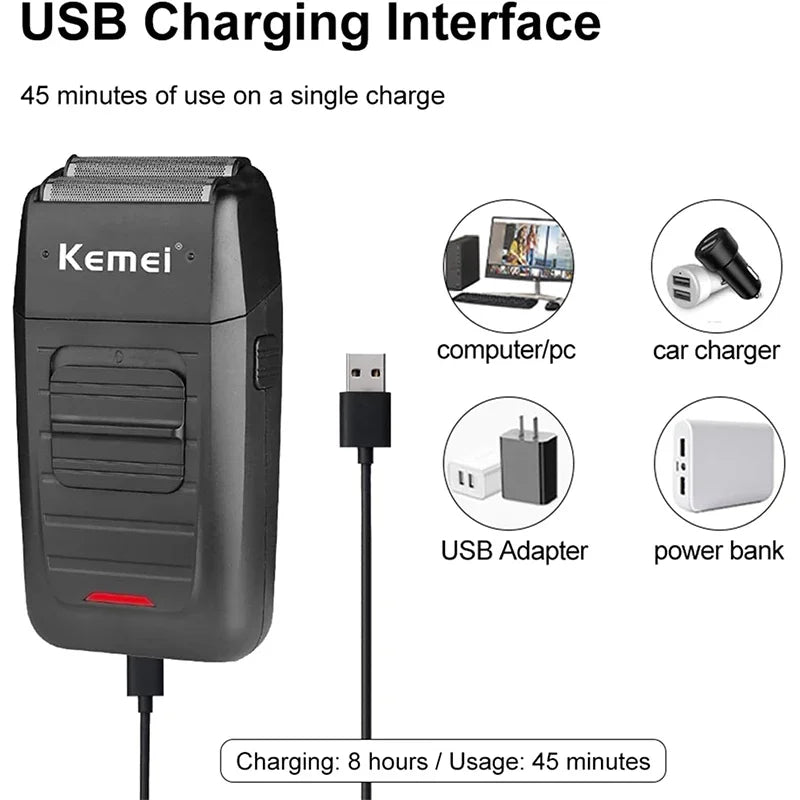 Kemei Professional Hair Clipper Kit Electric Shaver KM-2299 KM-1102