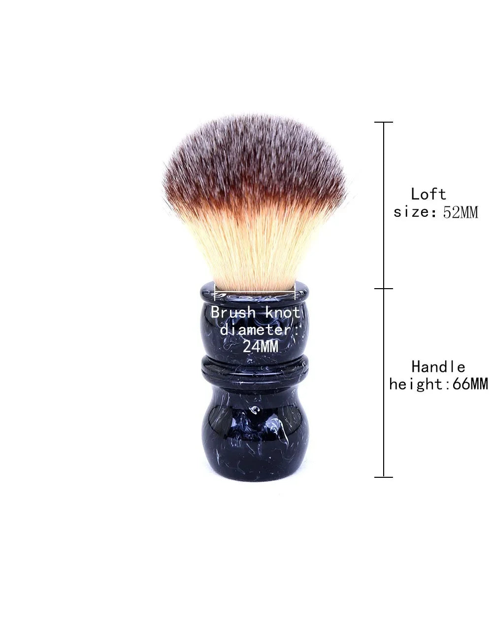 24MM Men's Shaving Brush with Resin Handle And Nylon Bristles
