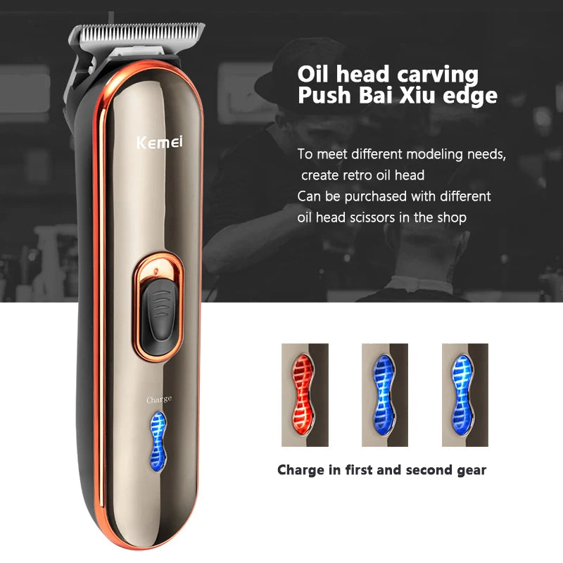 Kemei 371 Hair Clippers Men Professional Rechargeable Machine