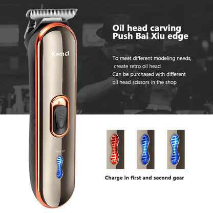 Kemei 371 Hair Clippers Men Professional Rechargeable Machine