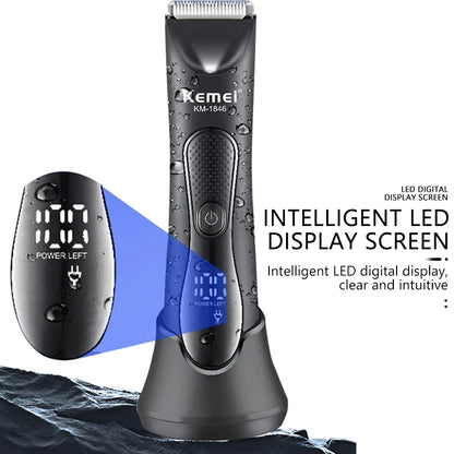 Kemei IPX7 Waterproof Hair Trimmer Shaver KM-1846