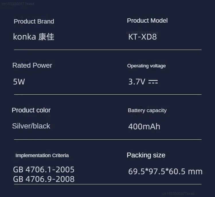 Xiaomi Konka Mini Portable Electric Shaver Quick Cleaning