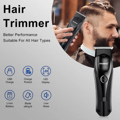 Solimpia Portable Home Hair Trimmer Intelligent Lithium Battery