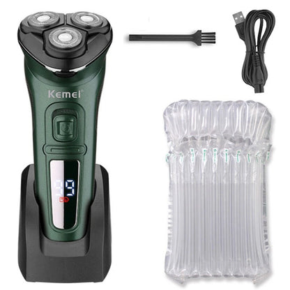 Kemei LCD Dislay Waterproof Electric Shaver For Men