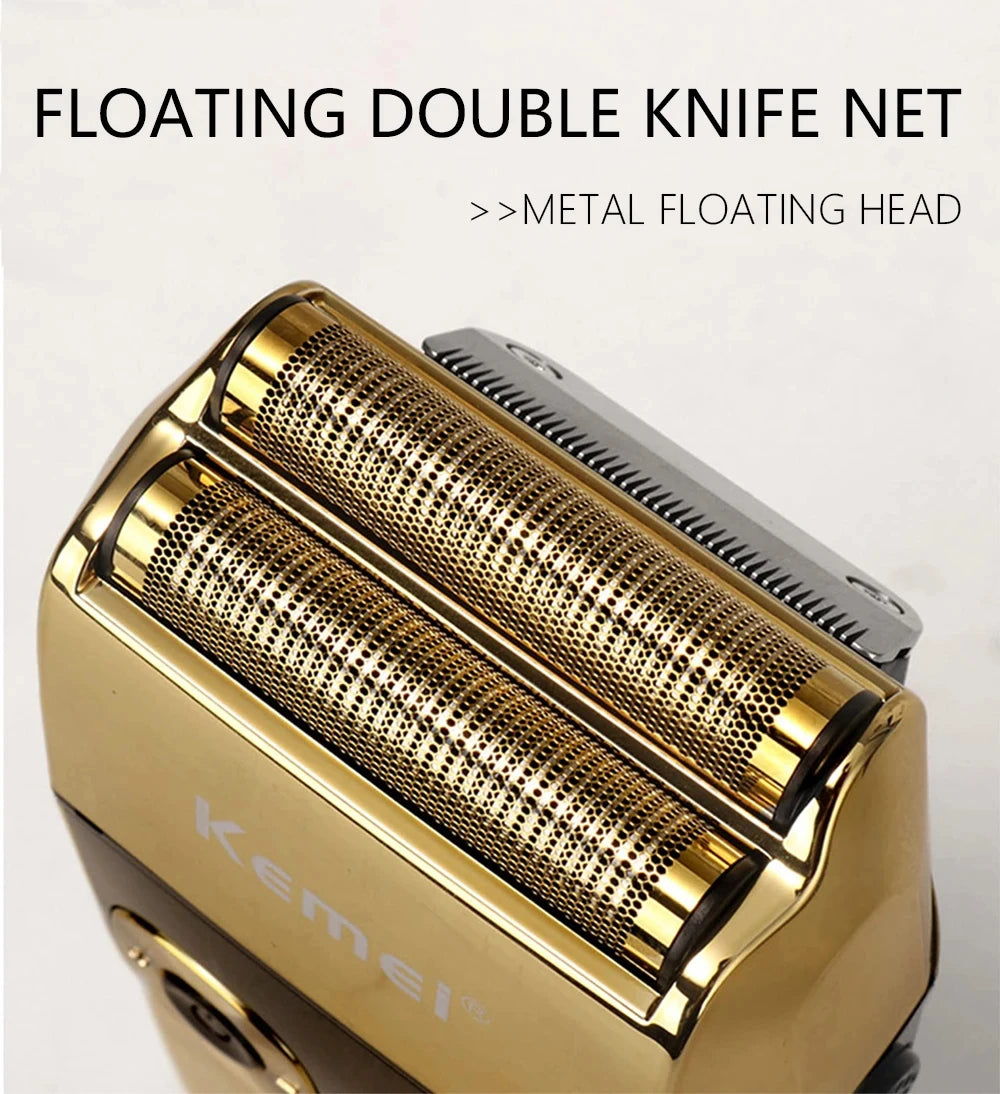 Kemei KM-2028 Men's Electric Metal Shaver LED Display Shavers