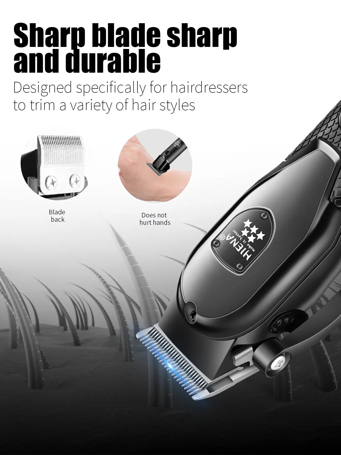 hiena Hair Clipper Kit for Men Electric Shaver Hair Trimmer