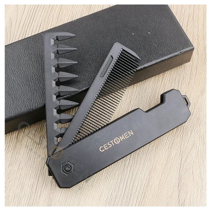 2 in 1 Multifunctional Folding Comb Wide Tooth Detangler Comb