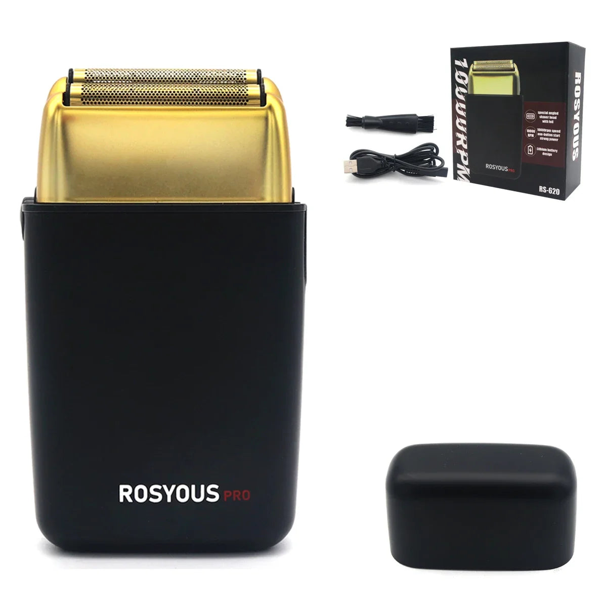 ROSYOUS RS-620 10000RPM Double Foil Shaver Barber Clipper