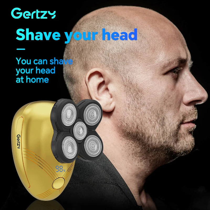 Men's 5-in-1 electric shaver with 5 rotating blades set