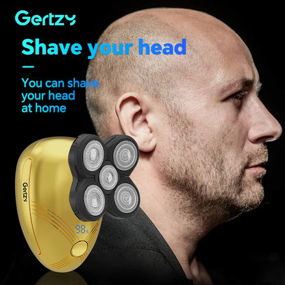 Men's 5-in-1 electric shaver with 5 rotating blades set