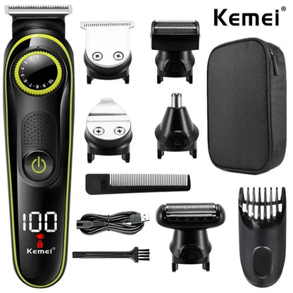 Kemei 696 Electric Hair Clipper Multifunctional Trimmer For Men
