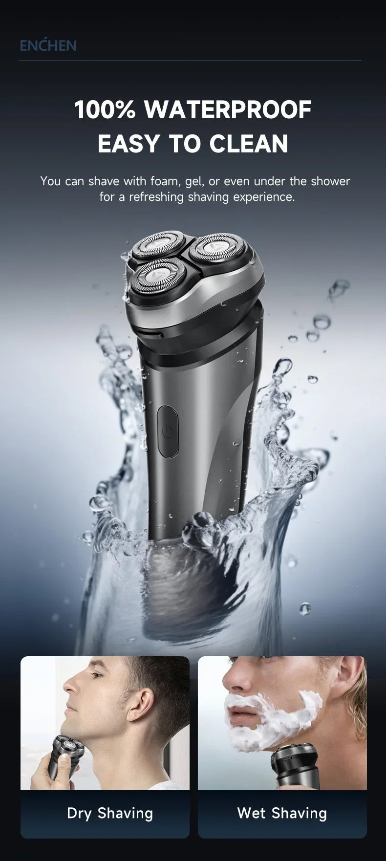 Enchen Razor Hair ENCHEN Electric Shaver Razor Beard Trimmer Rotary 3D Hair Shaver ...