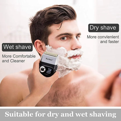 Kemei KM-2026 KM-2 In 1 Rechargeable Razor For Men