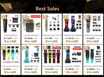Hair Trimmer for Men Zero Gapped DLC TBlade Oil Head LED Display