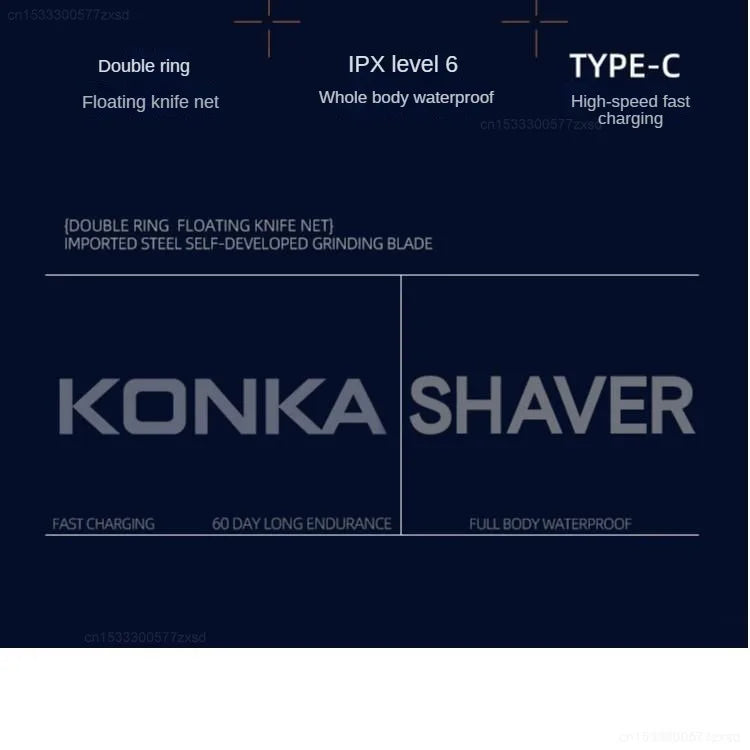 Xiaomi Konka Mini Portable Electric Shaver Quick Cleaning