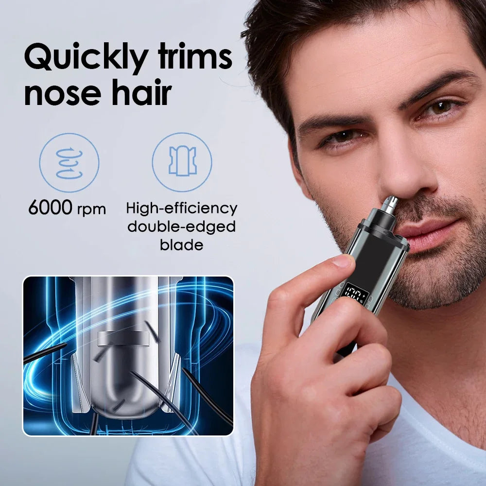 Electric Nose Hair Trimmer Clipper Rechargeable Multi-kinetic Shaving