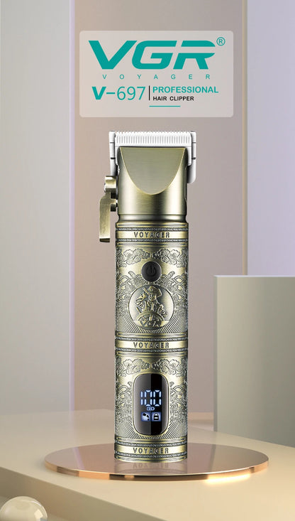 VGR Hair Clipper Professional Hair Trimmer LED Display V-697