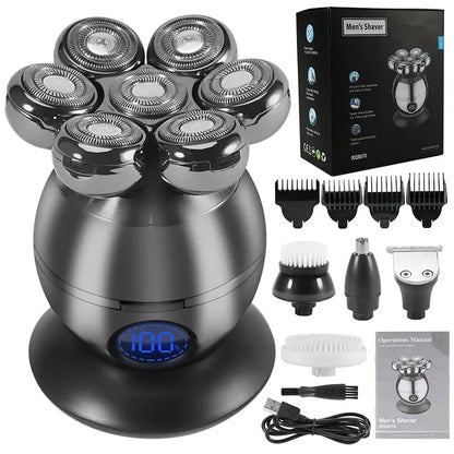 Electric Shaver 7D Floating Cutter Head Base Skull Shaver Shaving