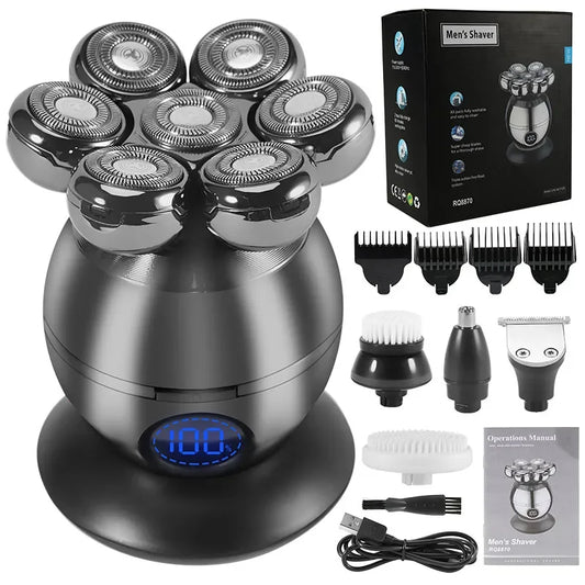 Electric Shaver 7D Floating Cutter Head Base Portable Trimmer