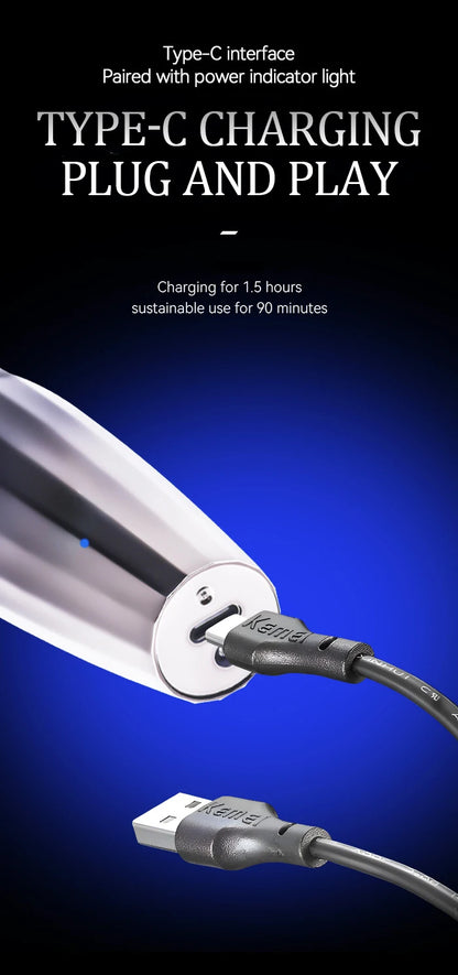 KM-512 Hair Clipper Electric Thruster USB Charging High Speed