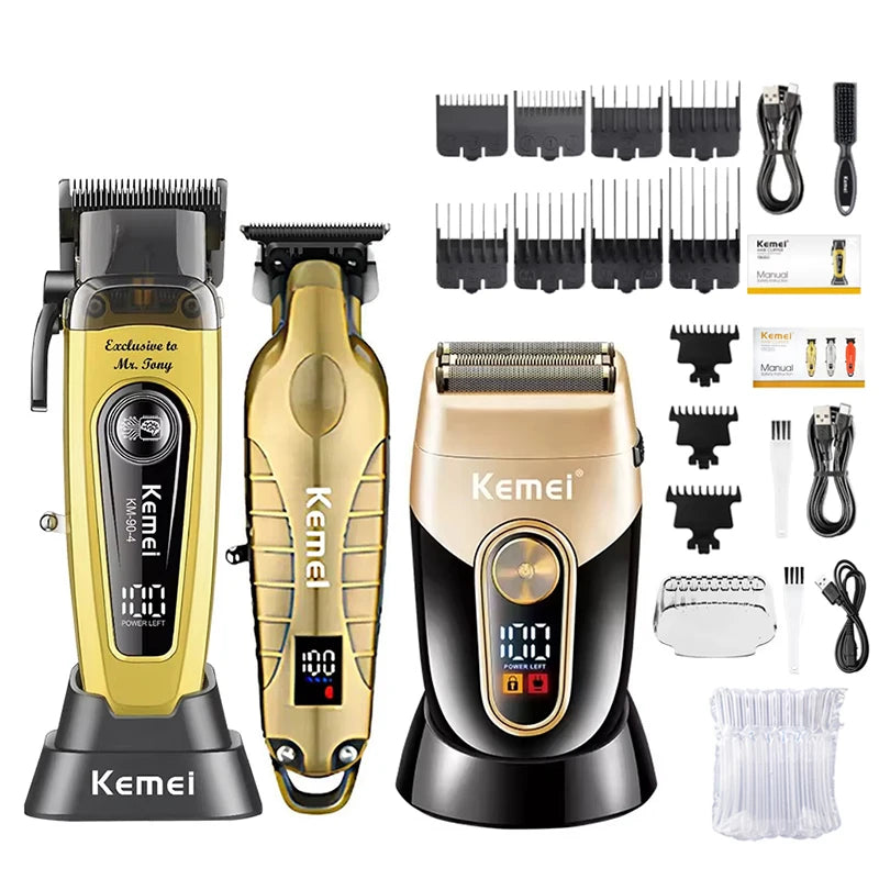 Kemei Rechargeable Electric Hair Clipper KM-90-4 KM-2293 KM-3209 Kit