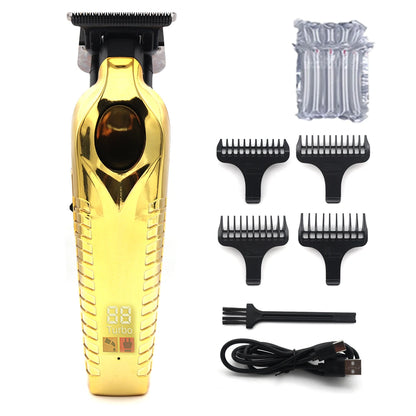 Hair Trimmer for Men Zero Gapped DLC T Blade Oil Head LED Display