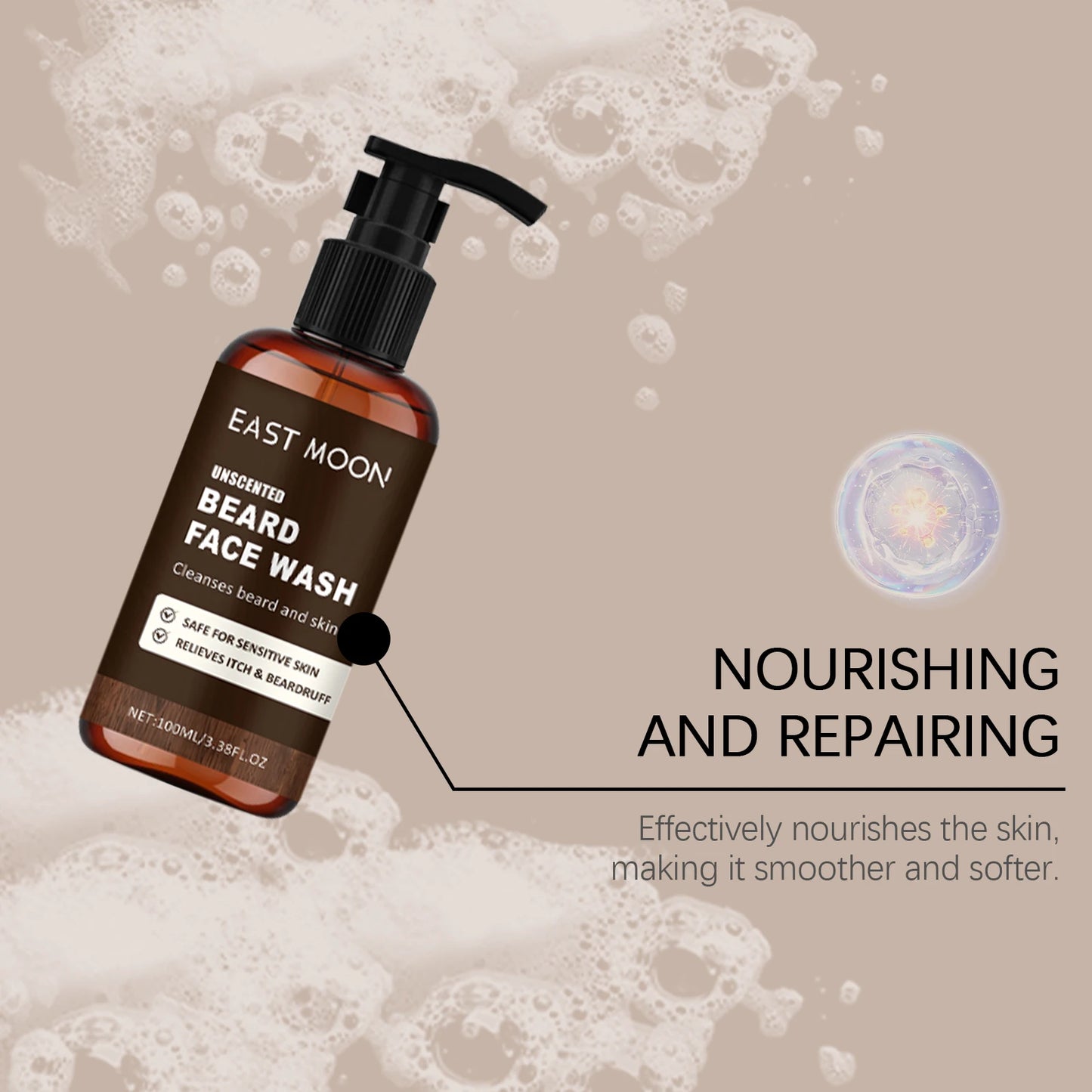 Premium Beard Shampoo Soften Rough Beard Wash