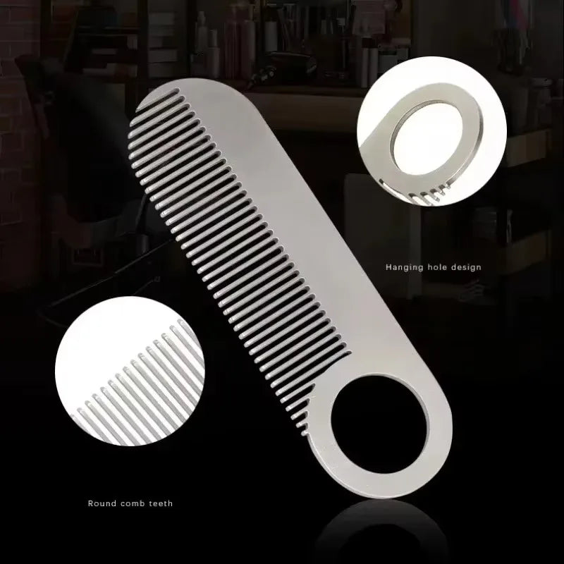 Stainless Steel Men's Beard Comb Portable Mini Oil