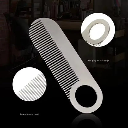 Stainless Steel Men's Beard Comb Portable Mini Oil