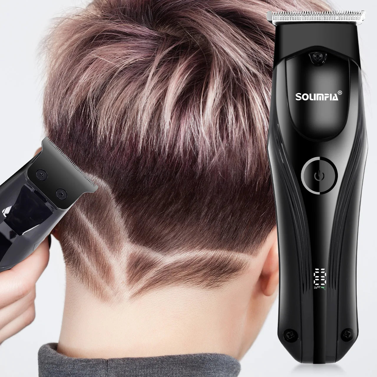 Solimpia Portable Home Hair Trimmer Intelligent Lithium Battery