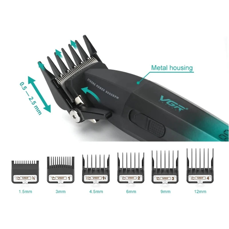 Original VGR Metal 9000RPM Hair Clipper Hair Cutting