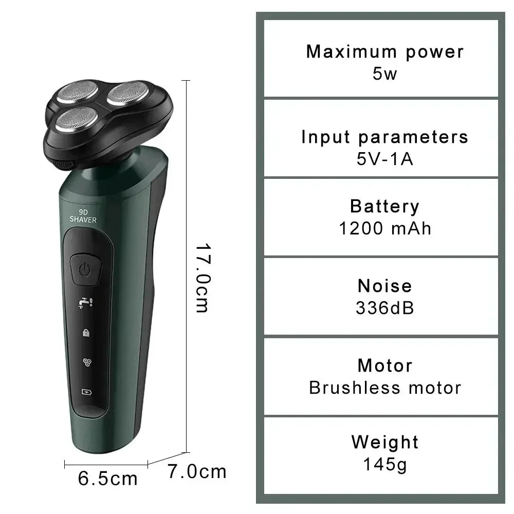 Electric Razor For Men Intelligent Wet Dry Beard Shaving Trimmer