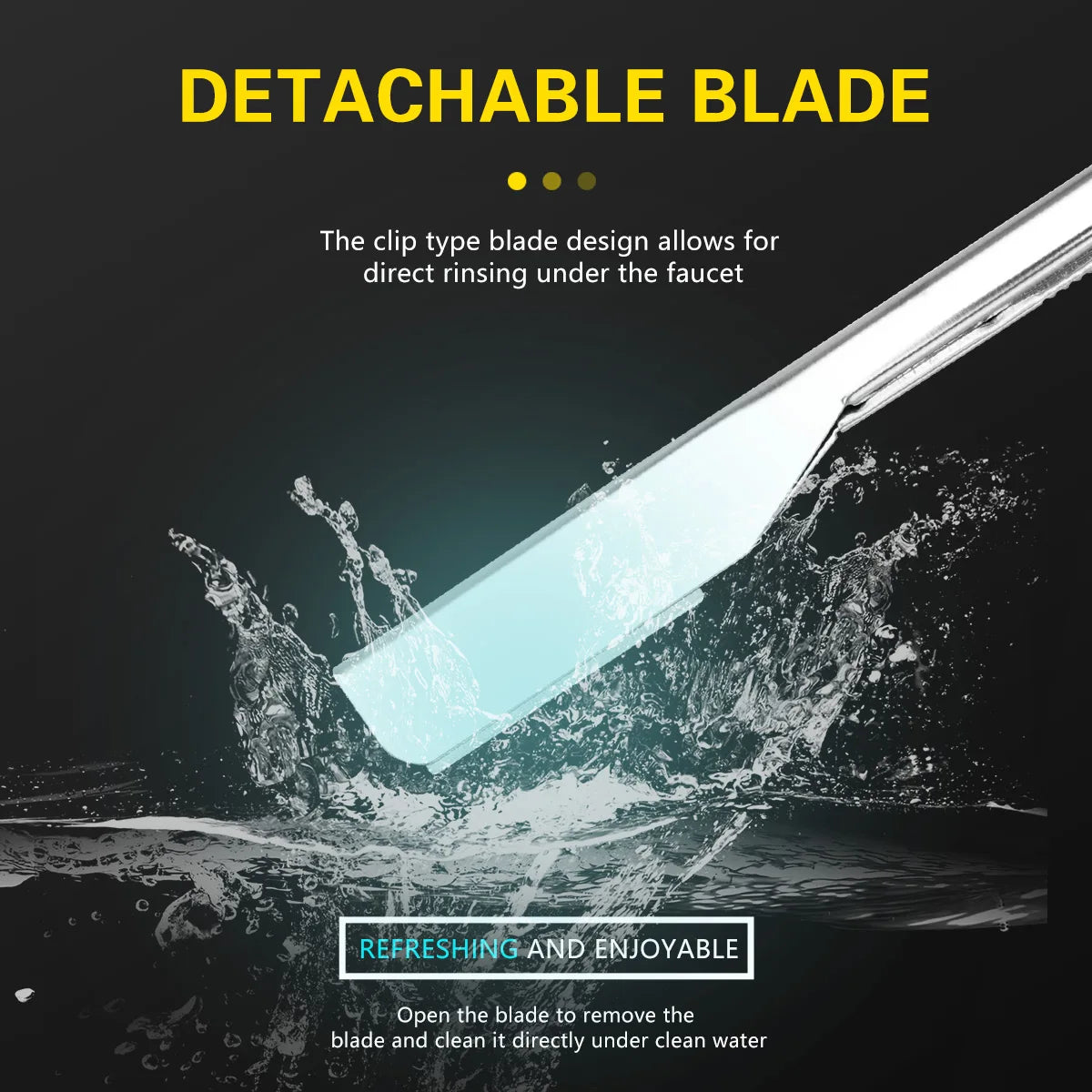 Manual Shaver Stainless Straight Edge Steel Sharp Razor