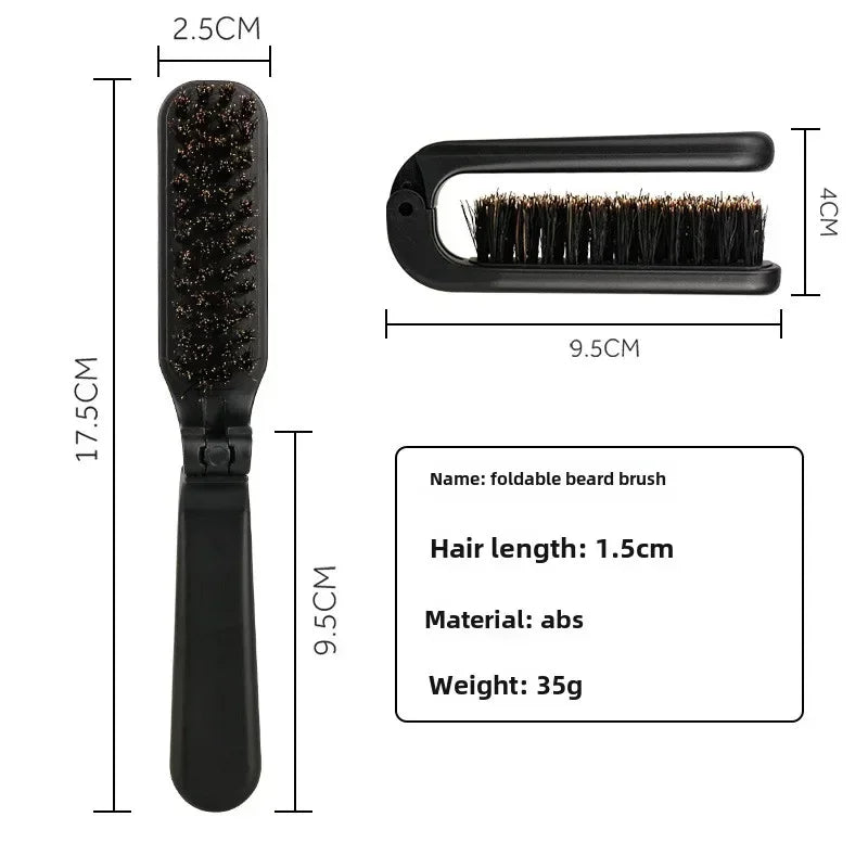 1PCS Soft Boar Bristle Beard Brush Hair Styling Comb