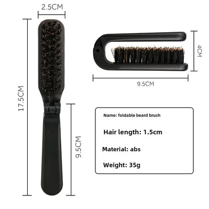 1PCS Soft Boar Bristle Beard Brush Hair Styling Comb