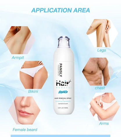 Non Irritating Hair Removal Cream and Spray for Men and Women