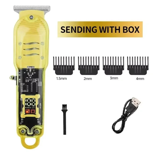 Professional Hair Clippers Rechargeable Hair Clipper Transparent