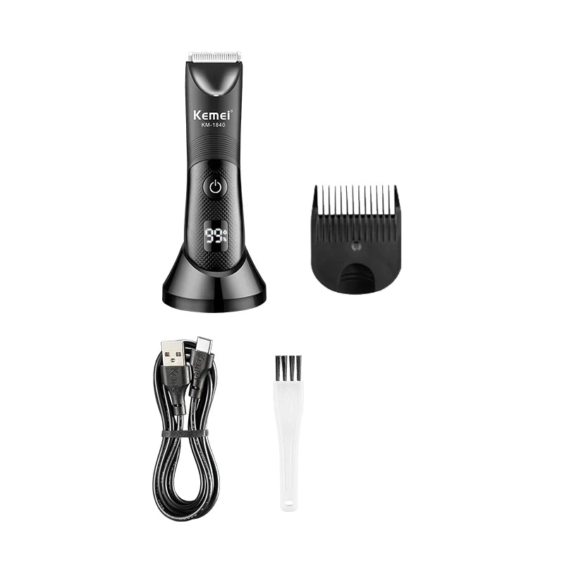 Kemei Electric Groin Ball Hair Trimmer Waterproof Clippers Razor