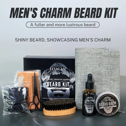 Men Beard Kit Beard Promote Enhancer Mustache Grooming