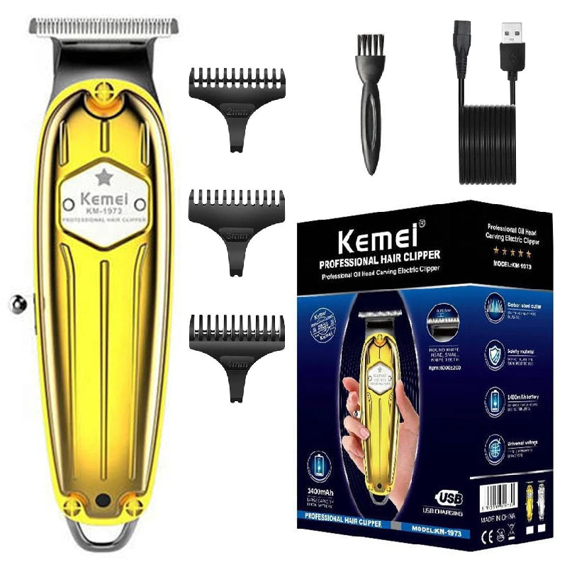 Kemei 1973 Pro Full Metal Hair Trimmer Professional Beard Trimmer
