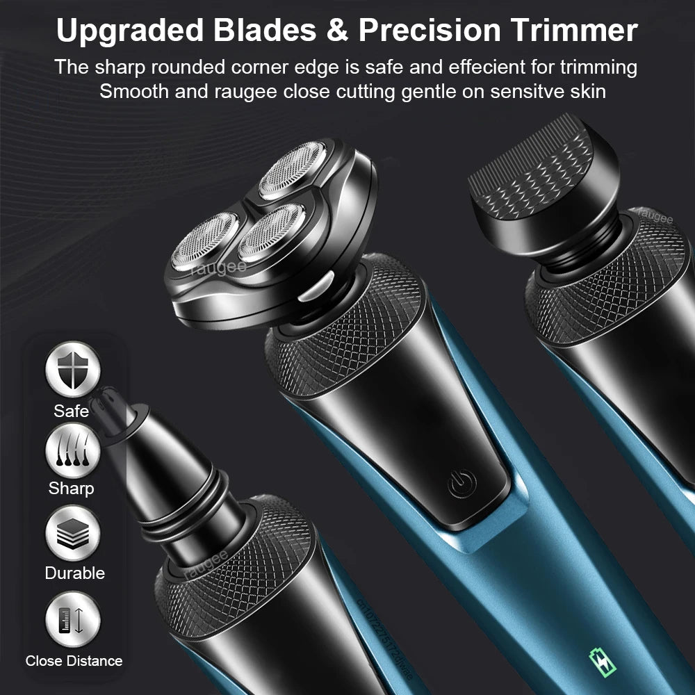 Electrical Rotary Shaver for Men Rechargeable Washable Beard Shaver