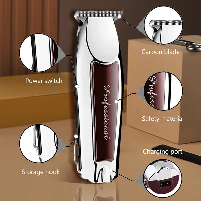 Rechargeable cordless hair trimmer for men grooming