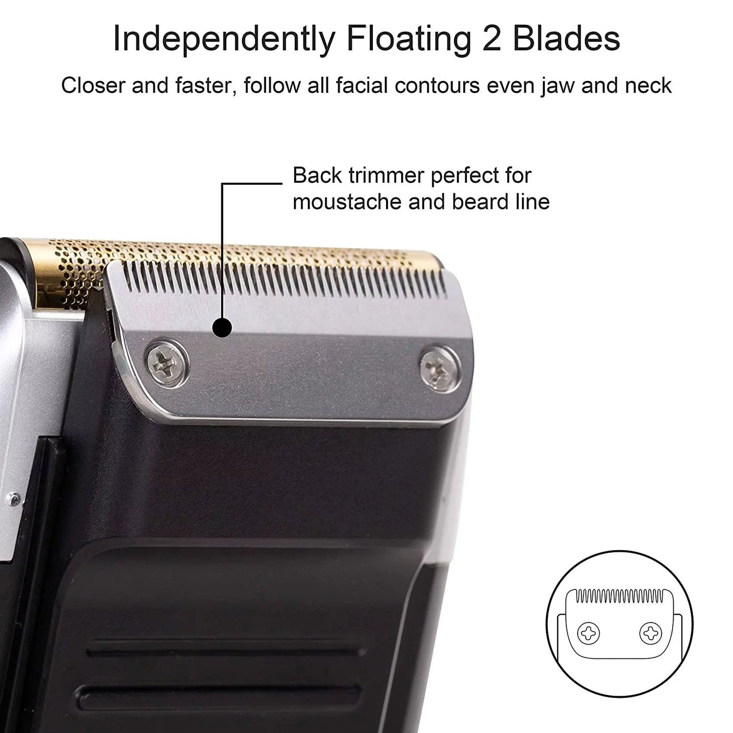 Kemei KM-2026 KM-2 In 1 Rechargeable Razor For Men
