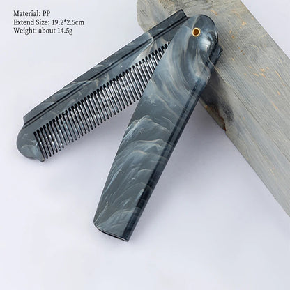 NEW Folding Stainless Steel Comb Men Retro Oil Head Combs