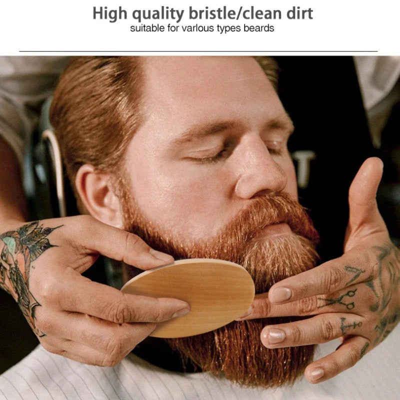 Boar Bristle Men's Shaving Brush Portable Natural Beard Brush