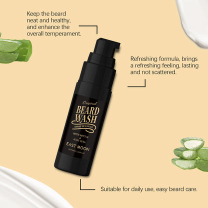 Aloe Repair Beard Wash Soothe After Shave Skin Reduce Skin