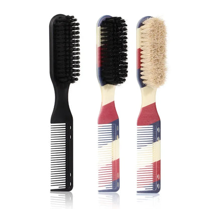 Double-sided Comb Printed Pattern Beard Moustache Comb