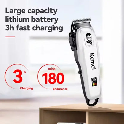 Kemei KM-PG809A KM-PG232 LCD USB Charging Hair Clipper