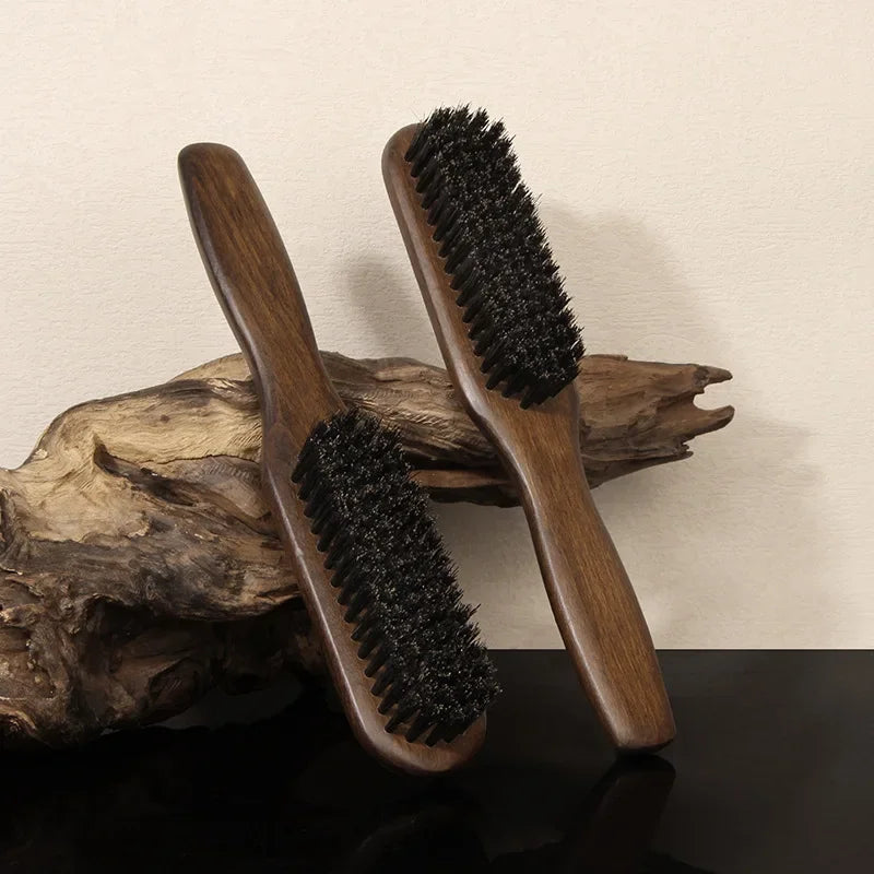 Wood Handle Boar Bristle Beard Brush Shaving Tool